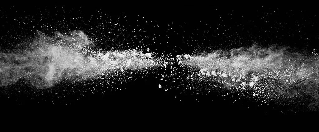 Melanotan Dosage White Powder on Black Background